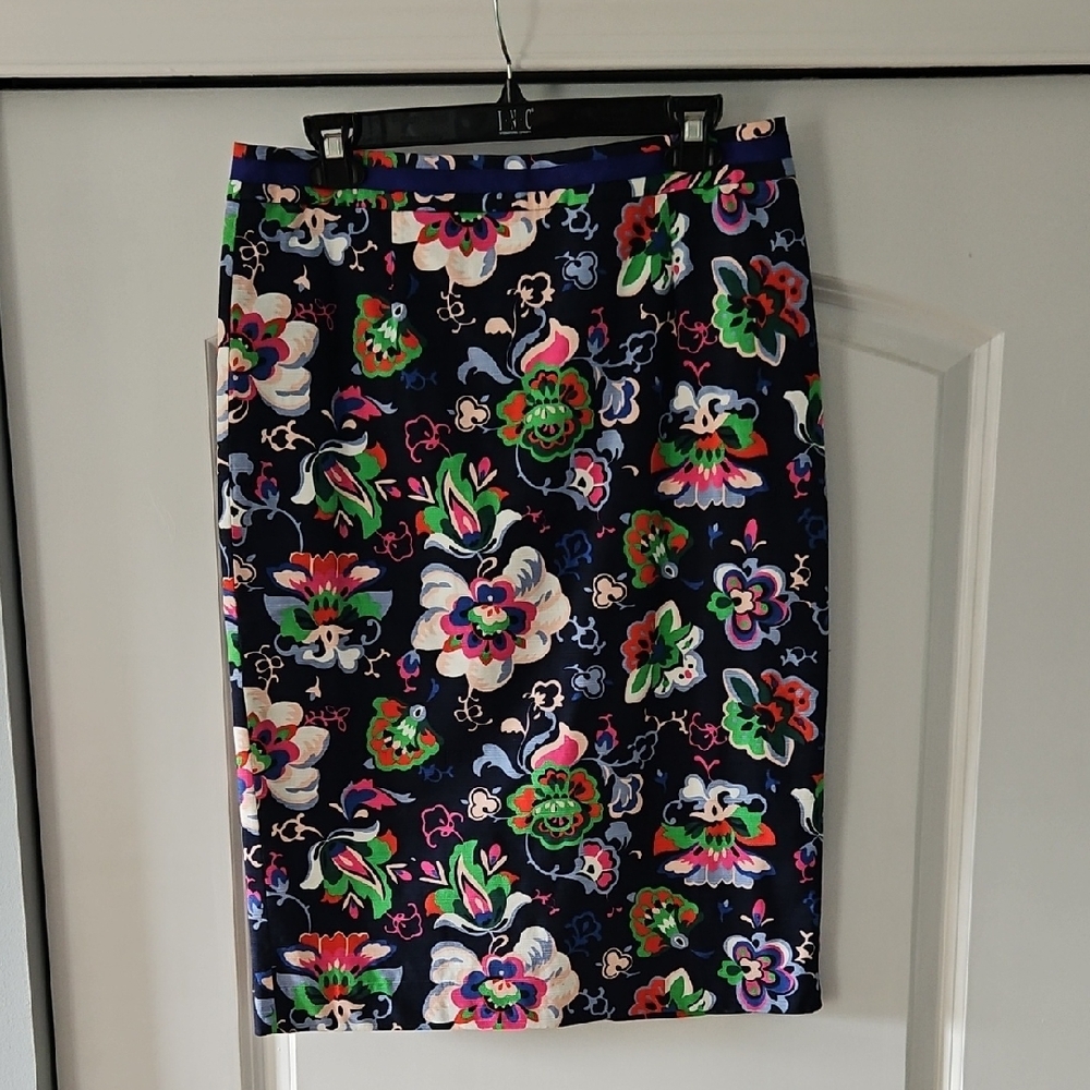 Boden Multicolor Floral Pencil Skirt